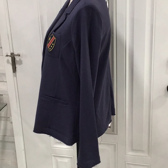 🆕TOMMY HILFIGER Patch Blazer Front Button Retail: $100 - Picture 5 of 12